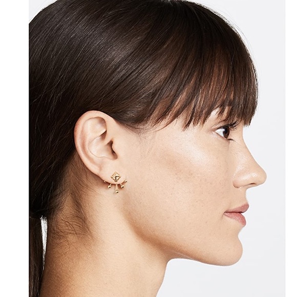 “Pyramid Fan” earring jacket - Picture 2 of 3